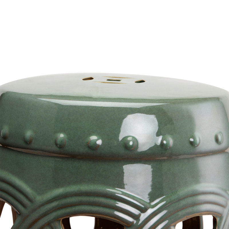 Tabouret de jardin Outsunny avec anneau noué à deux pièces et matériau émaillé résistant