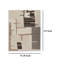 Tapis moyen Keny, motif abstrait beige d'inspiration mondiale-107717730
