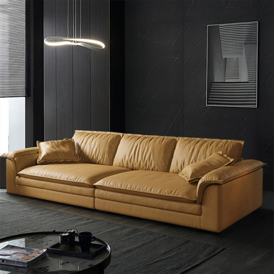 Coussin modulaire brun jaunâtre 100% polyester