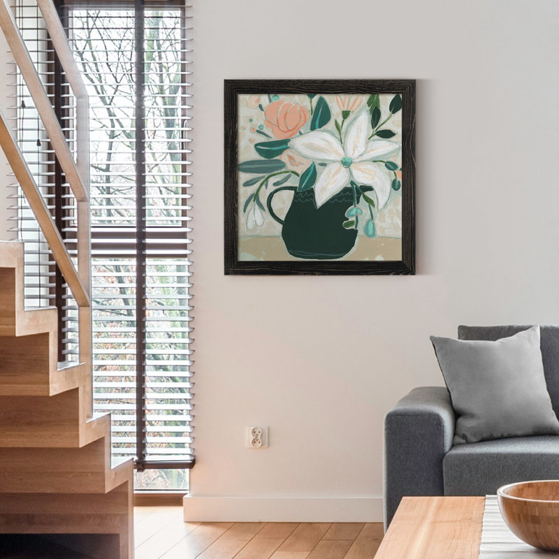 Dandelion Whisper II-impression de cadre photo, H 27,5 po x l 27,5 po x P 1,5 po, Toile avec cadre noir