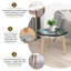 Ensemble de 2 tables basses gigognes triangulaires Chateau Comtal Aude City
