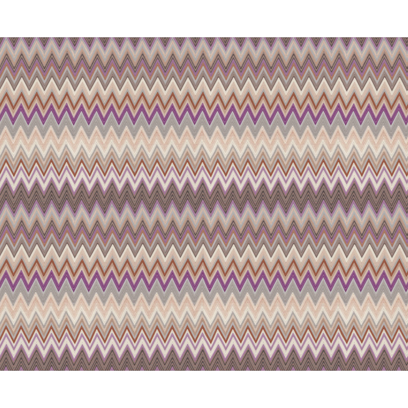 Papier peint adhésif zigzag blanc, Mauve