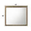 Miroir d'appoint de 43 pouces de la collection Natural, aspect bois, pour une chambre élégante.
