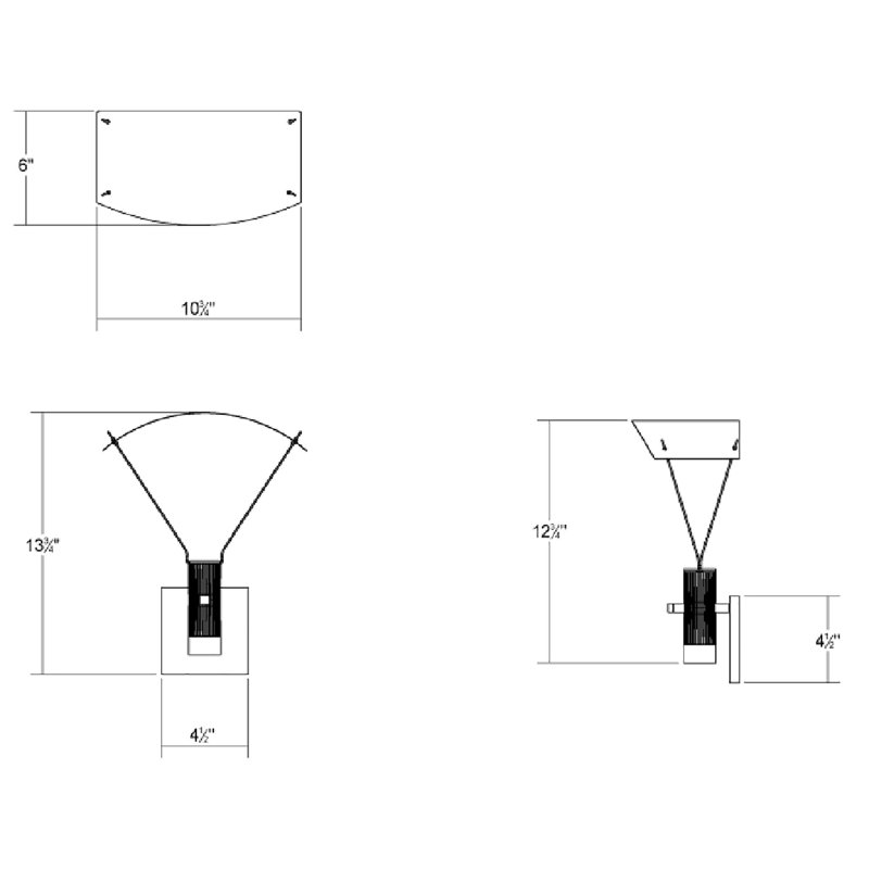 Suspenders® 1 - Light LED Armed Sconce