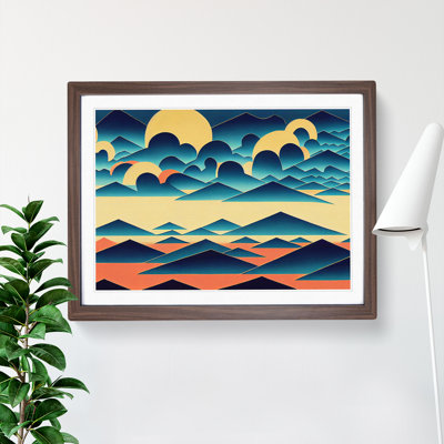 Abstract Mountain Clouds - Framed Print