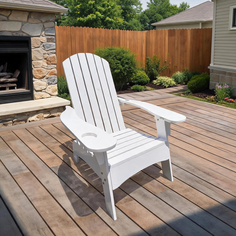 Chaise avec accoudoirs Crir, Blanc