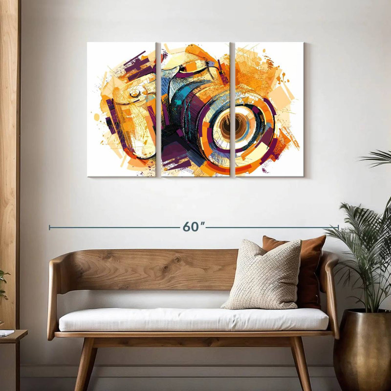 Senne Abstract Camera, 20" H x 33" W