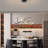 Luminaire suspendu réglable à DEL avec télécommande, lustre à intensité variable pour salle à manger, salon, cuisine, chambre à coucher, bar - noir, Dia25,6-30X7,9 po