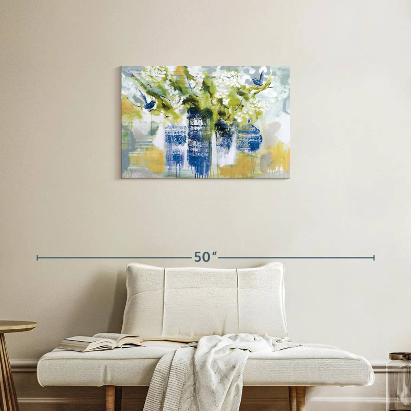 Avery Blue Wrens, 20" H x 30" W