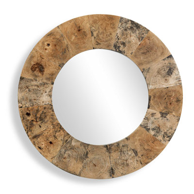 Miroir rond en bois Hiram
