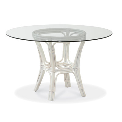 Trellis Round Glass Top Dining Table