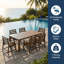Ensemble de salle à manger d'extérieur en PEHD, ensemble de mobilier de patio 7 pièces, table et 6 chaises de salle à manger d'extérieur, ensemble table et chaises pour jardin.-680667388