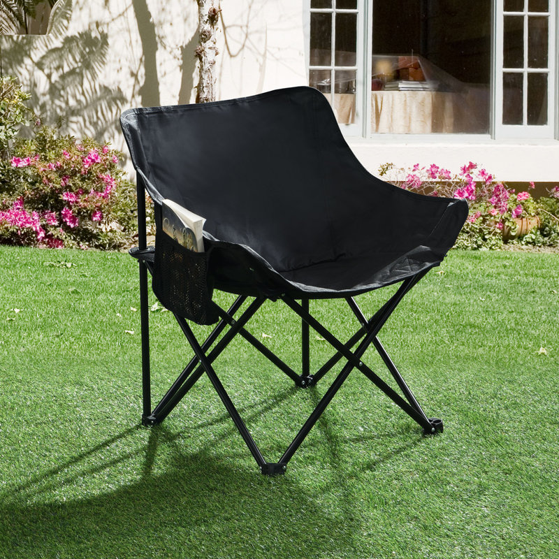 2PCS Outdoor Camping Chairs Folding/Portable,  Carry Bag ,Black, Chair, Black
