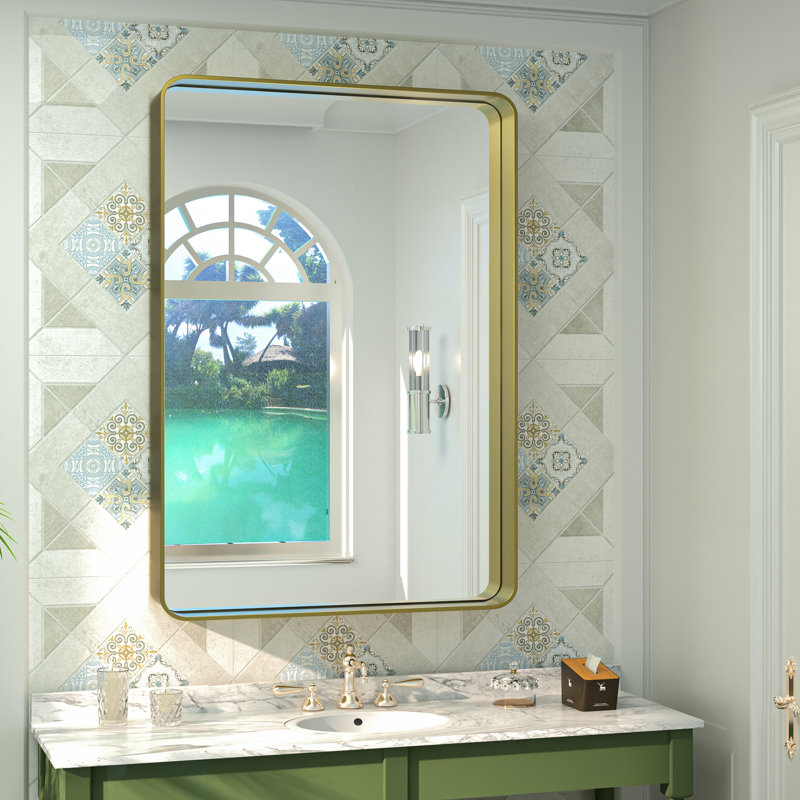 Miroir mural Brayner, Or, 24 po x 36 po