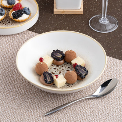 JAGUAR Premium Porcelain Deep Plate | Vital Coupe Round Deep Plate | 6 Pcs | Microwave & Dishwasher Safe