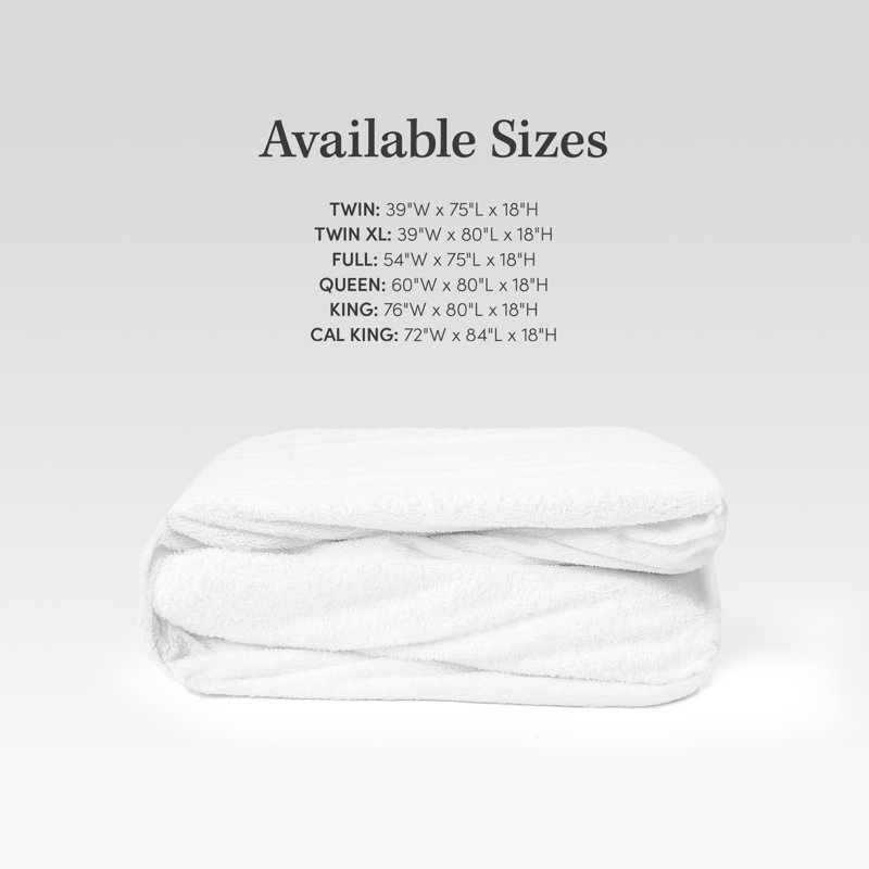 Ralon Terry Cloth Waterproof Fitted Mattress Protector, Queen