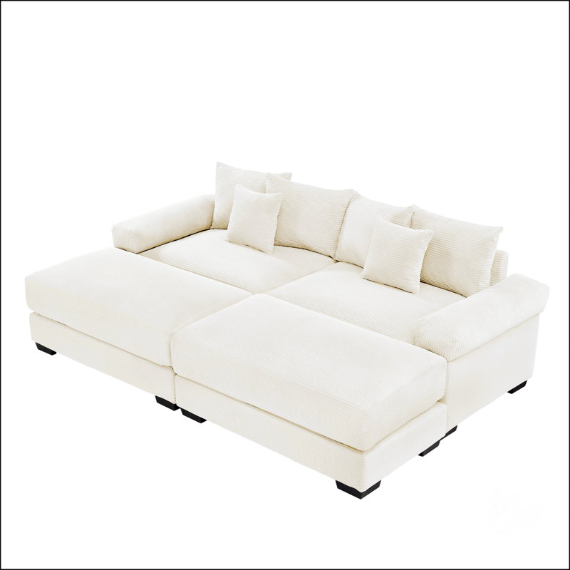 Très grand canapé modulaire Cloud, Crème