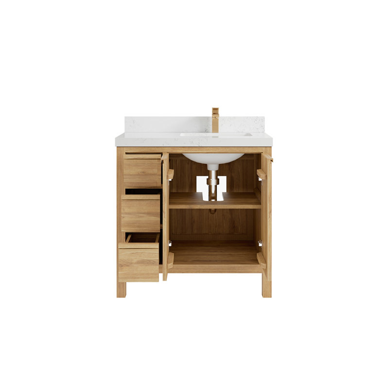 36'' Single Bathroom Vanity with Quartz Top