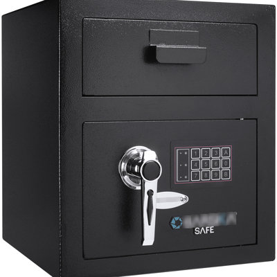 72 Cu Ft Keypad Safe For Use, Two Pin Codes, Fishing Baffles, Solid, Black, 14.08 In. D X W 16.45 H, 41.9 Lb With Protection, Steel, Depth Width Height,