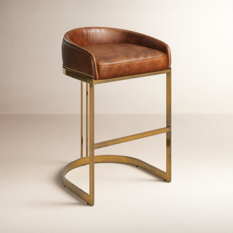 Bradley Genuine Leather Bar & Counter Stool