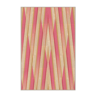 Tapis abstrait en laine rose