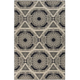 Kaleidoscope Wool Geometric Area Rug in Gray/Brown