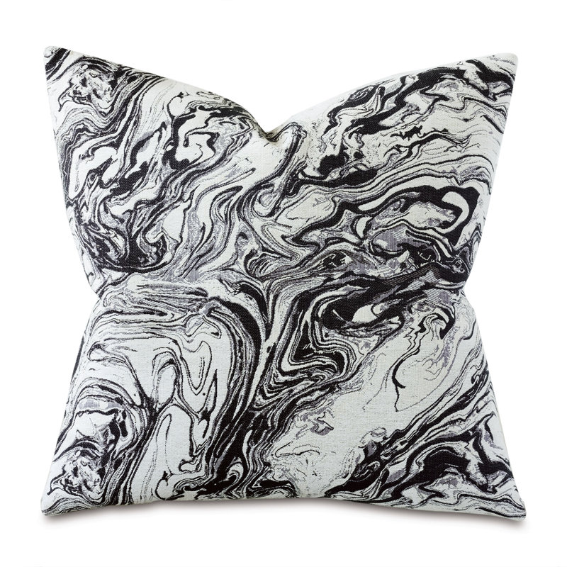 Luxurious Square Cotton Throw Pillow with Feather Fill