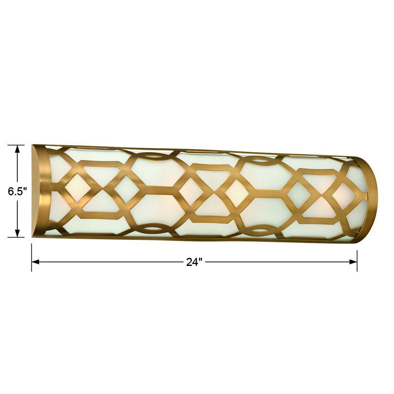 Thorbern 1-Light Dimmable Vanity Light, Aged Brass