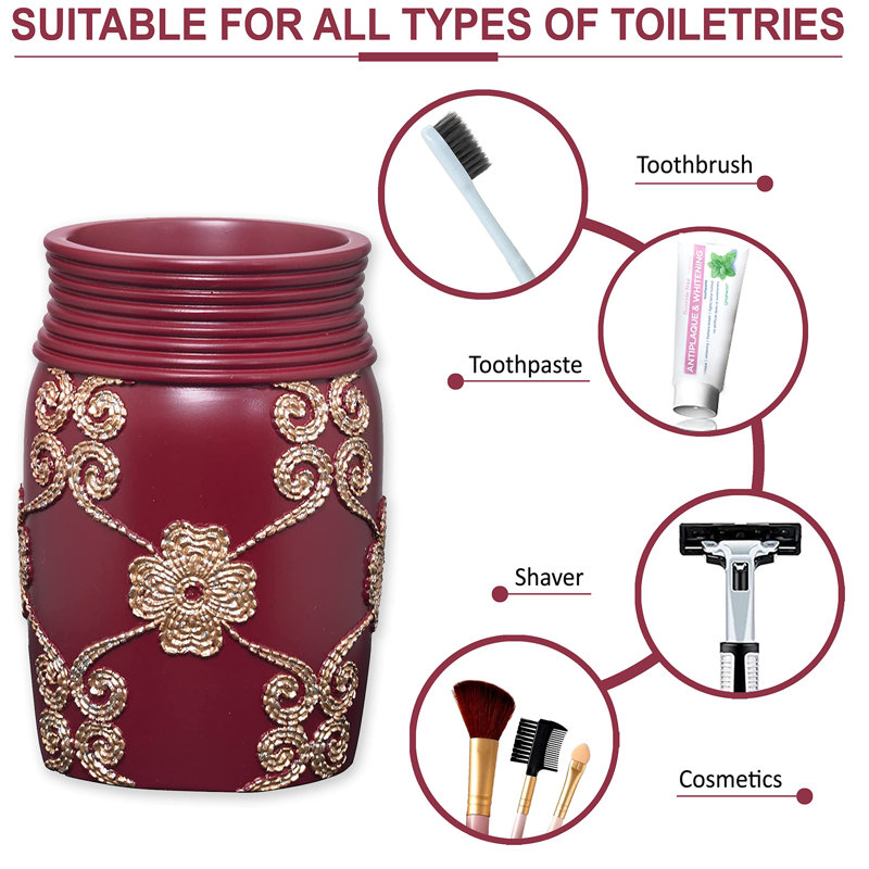 Ensemble de salle de bain 4 pièces Elegant Rose