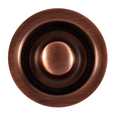 SinkSense Antique Copper Kitchen Sink Disposal Flange Drain with Stopper
