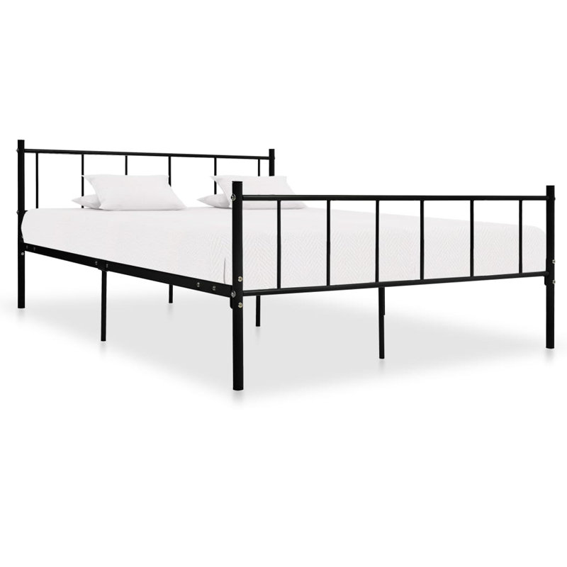 Quintanar Metal Bed, 80cm H x 72.91cm W x 206.4cm L, Black