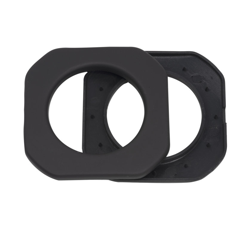 Ensemble de 8 œillets de rideau carrés Dritz Home 1-9 / 16 pouces, noir mat