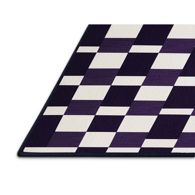 Tapis mauve lavable à la machine, Rectangulaire 8 pi x 10 pi
