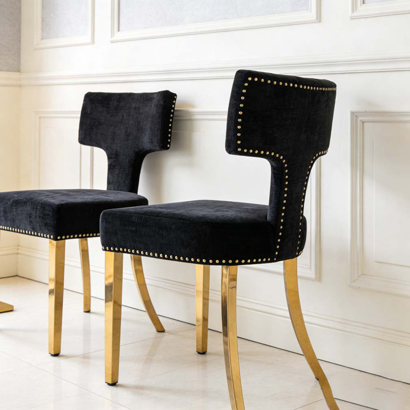Ensemble de chaises de salle à manger Century Modern, Noir