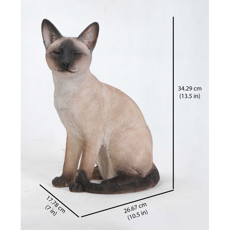Sitting Siamese Cat Statue