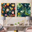Hardcastle - Ensemble de 2 collages carrés botaniques abstraits-101846461-101846463