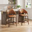 Tabouret de bar rembourré en bois massif-339600678-339600677