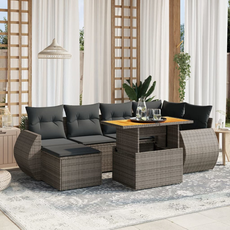 Ensemble de canapé de jardin Vidaxl gris