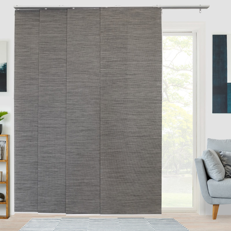 Semi Sheer Paper Vertical Blind, Ice Gray