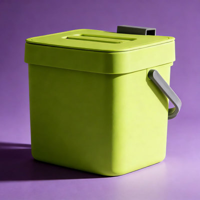 Sealed Compost Bin With Lid - Odor-Blocking Kitchen Countertop Or Mountable Trash Can For Indoor Food Waste, Dishwasher Safe And BPA Free