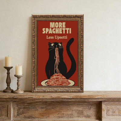 Cadre noir rétro pour chat SpaghettiOrnate