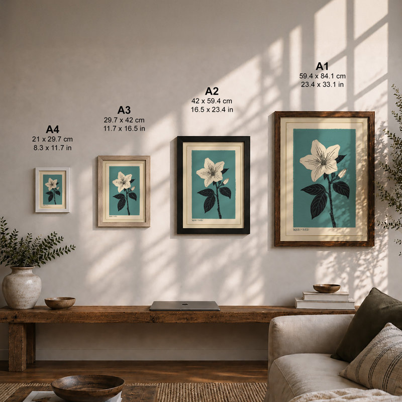 Specimen Study Botanical - Framed Print, A3 - 42.0 x 29.7 cm, Oak
