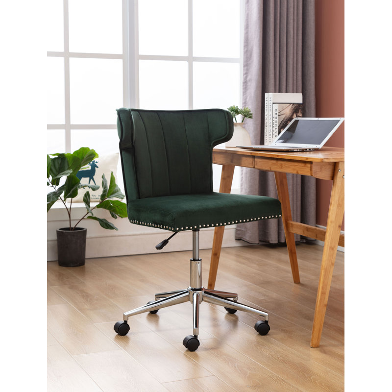 Velvet Task Chair, Green