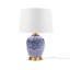 Lampe de table bleue en céramique
