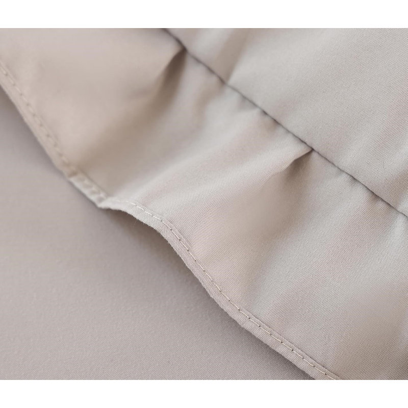 The Comforter Set Ruffle Comforter with 2 Pillowcase Soft, Oatmeal, Queen