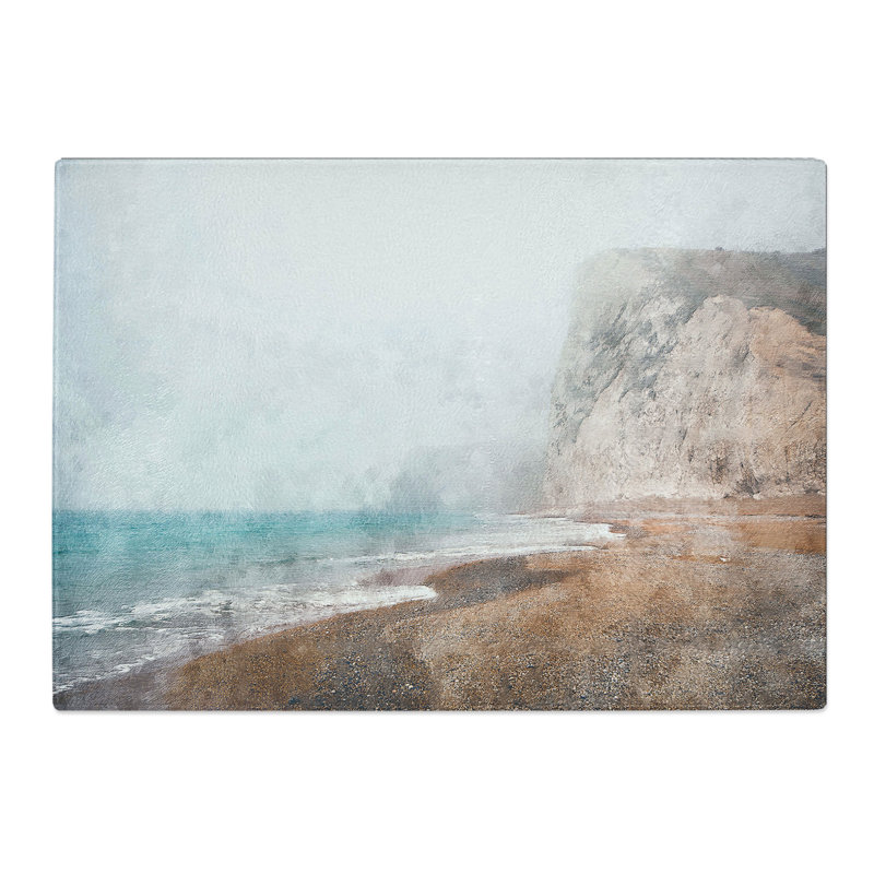 Beach and Cliffs Vol.2 Painting Chopping Board, 0.4cm H x 20cm W x 29cm L
