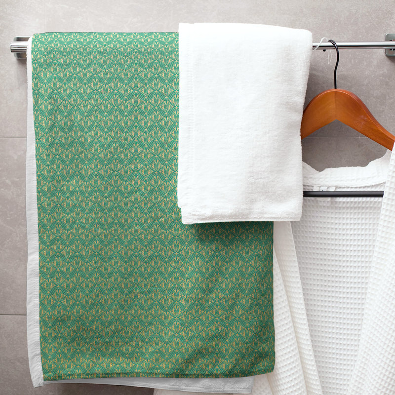 Katelyn Elizabeth Bath Towel, Green/Yellow