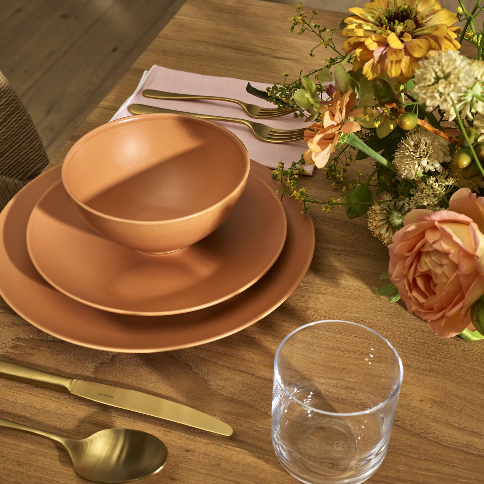 Year & Day Ceramic Small Plates, Orange