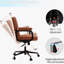 Chaise de bureau brune avec des caractéristiques ergonomiques pour le confort, une base en métal lourd, une stabilité maximale, une hauteur réglable et un assemblage rapide.