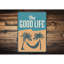 Plaque en aluminium Good Life-1203600752